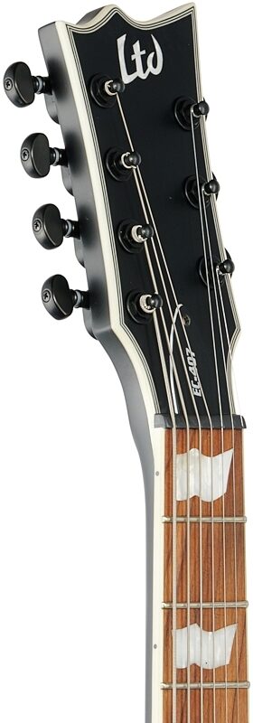ESP LTD EC-407 Electric Guitar, 7-string, Black Satin, Headstock Left Front