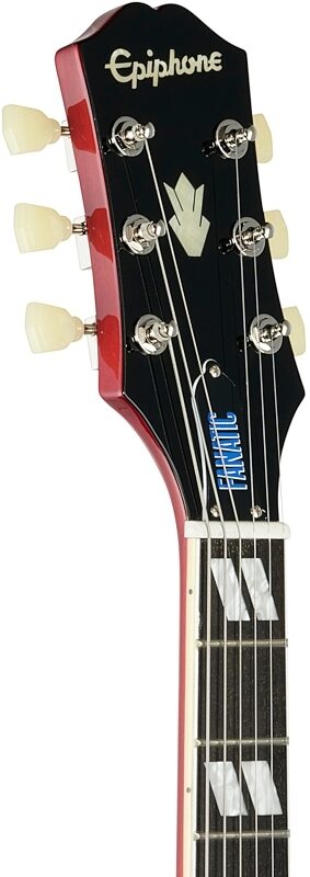 Epiphone Limited Edition Nancy Wilson Fanatic Electric Guitar (with Case), Fanatic Fireburst, Headstock Left Front