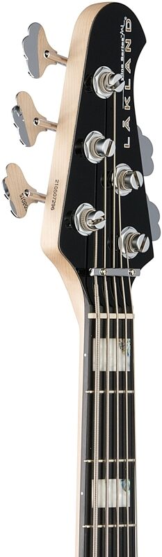 Lakland Skyline 55-02 Custom Ebony Fretboard Bass Guitar, Metallic Black, Scratch and Dent, Headstock Left Front