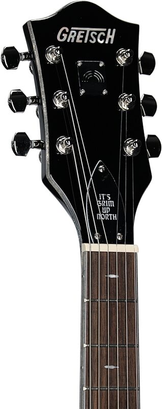 Gretsch Limited Edition J Gourley Electromatic Broadcaster Electric Guitar, Iridescent Black, Headstock Left Front