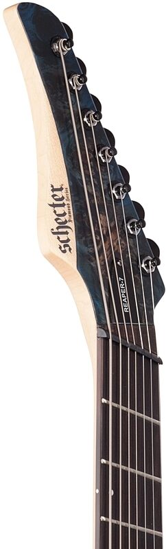 Schecter Reaper 7MS Electric Guitar, 7-String, Sky Burst, Headstock Left Front