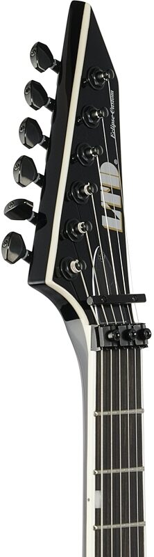 ESP LTD Eclipse 87 Electric Guitar, with Floyd Rose Tremolo, Black, Headstock Left Front