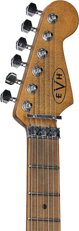 EVH Eddie Van Halen Frankenstein Relic Series Electric Guitar (with Gig Bag), Red, Headstock Left Front