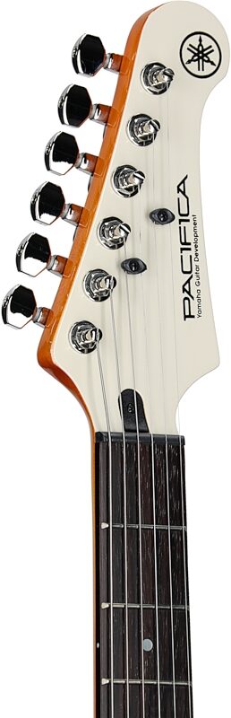 Yamaha 612VIIX Pacifica Electric Guitar, Vintage White, Headstock Left Front