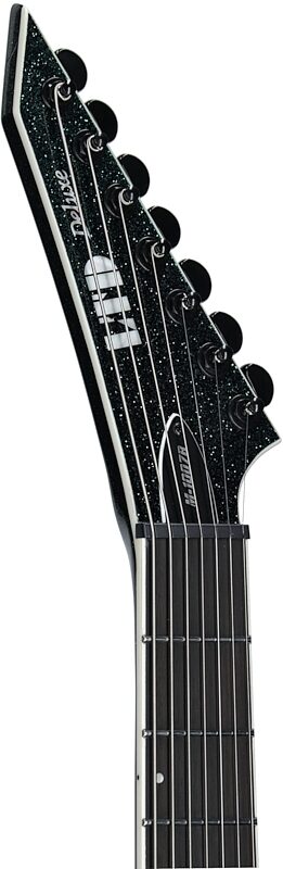 ESP LTD Deluxe M-1007 Baritone EverTune Electric Guitar, 7-String, Granite Sparkle, Headstock Left Front