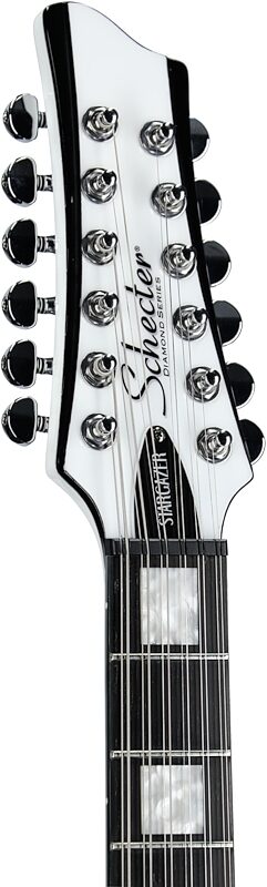 Schecter Stargazer 12 Electric Guitar, 12-String, Gloss White, Headstock Left Front