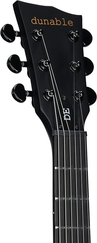Dunable DE Yeti Electric Guitar (with Gig Bag), Matte Black, Headstock Left Front