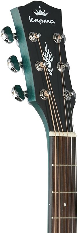 Kepma K3 Series GA3-130 Acoustic-Electric Guitar, Blue Matte, with K1 Pickup, Headstock Left Front