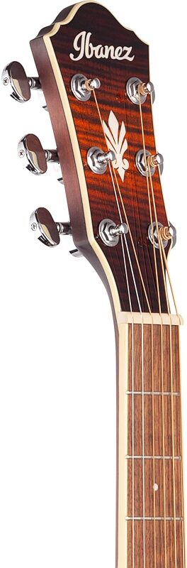 Ibanez AEG19LII Acoustic-Electric Guitar, Left Handed, Tiger Burst, Headstock Left Front