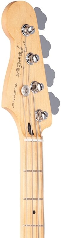 Fender Player Precision Electric Bass, Left-Handed (Maple Fingerboard), Tidepool, Headstock Left Front
