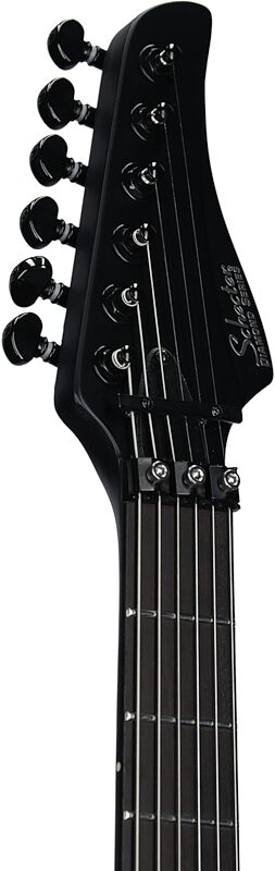 Schecter Jake Pitts E-1 FR-S Electric Guitar, Satin Black Open Pore, Headstock Left Front