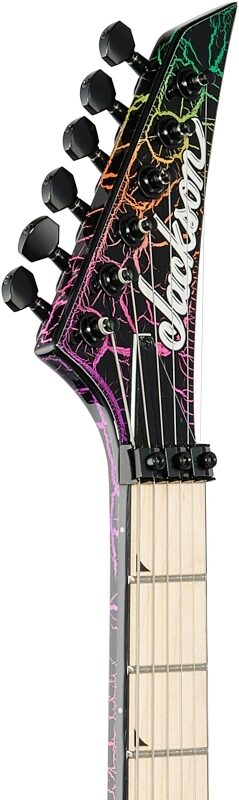 Jackson Pro Soloist SL3M Electric Guitar, Rainbow Crackle, Headstock Left Front