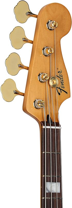Fender Limited Edition Mike Kerr Jaguar Bass Guitar (with Gig Bag), Tigers Orange, Headstock Left Front