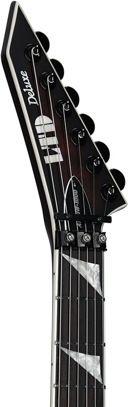 ESP LTD Arrow-1000QM Electric Guitar, Dark Brown Sunburst, Headstock Left Front