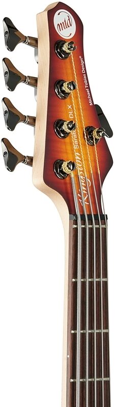 MTD Kingston Saratoga Deluxe 5 Electric Bass, 5-String (Laurel Fingerboard), Deep Cherry Burst, Headstock Left Front