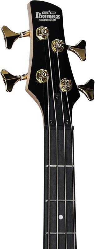 Ibanez GSR200PC Gio Electric Bass, Transparent Pale Black Burst, Headstock Left Front