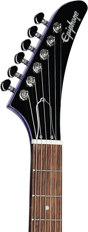 Epiphone Exclusive Explorer Electric Guitar, Purple Sparkle, Headstock Left Front