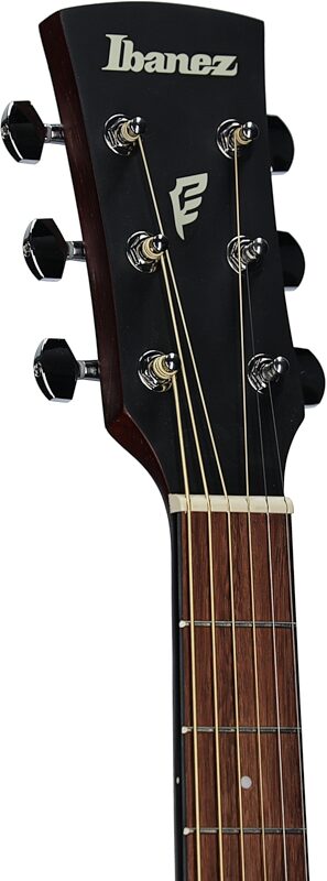 Ibanez PF54CE Acoustic-Electric Guitar, Weathered Black Open Pore, Headstock Left Front