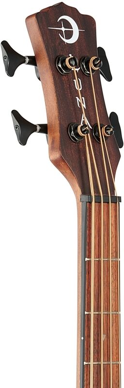 Luna Tribal 34-Inch Scale Acoustic-Electric Bass, Tobacco Sunburst, Headstock Left Front