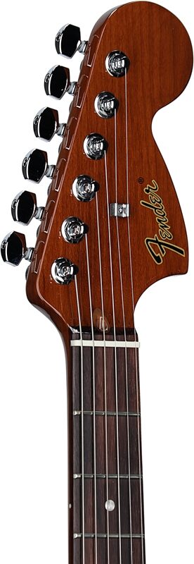 Fender Tom DeLonge Starcaster Electric Guitar, Satin Shore Gold, Headstock Left Front