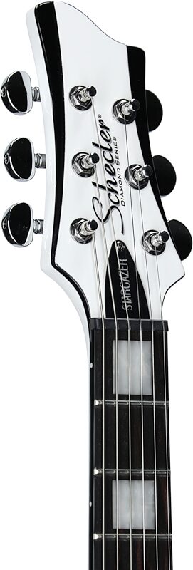 Schecter Stargazer 6 Electric Guitar, Gloss White, Headstock Left Front