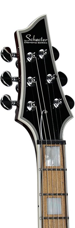Schecter V-1 Electro-Resin Electric Guitar, Natural, Headstock Left Front