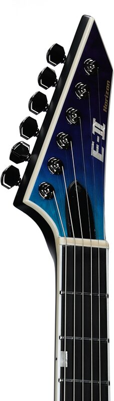 ESP EII Horizon NTII Electric Guitar (with Case), Blue Purple Gradation, Headstock Left Front
