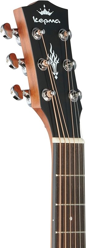 Kepma K3 Series M3-130 Mini Acoustic-Electric Guitar, Natural Matte, Headstock Left Front