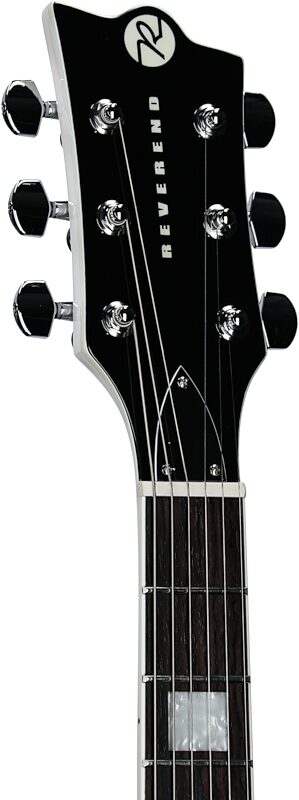 Reverend Sensei H90 Electric Guitar, Transparent White, Headstock Left Front