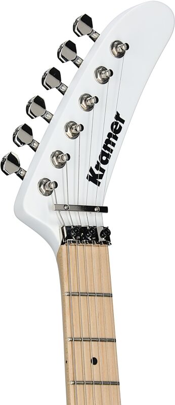 Kramer The 84 Electric Guitar (with Gig Bag), Angel White Satin, Headstock Left Front