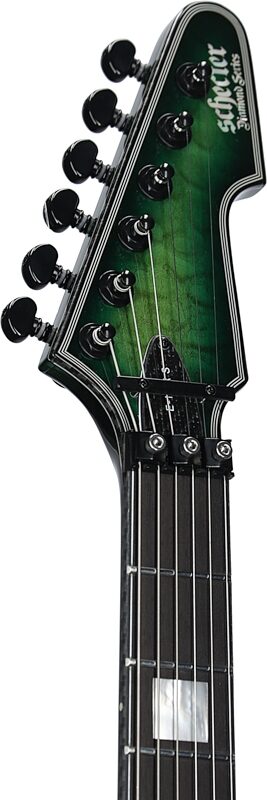 Schecter E-1 FR S Special Edition Electric Guitar, Green Burst, Headstock Left Front