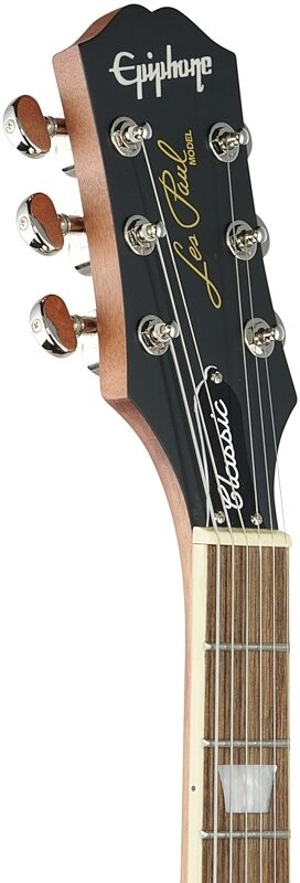 Epiphone Les Paul Classic Worn Electric Guitar, Metallic Gold, Headstock Left Front