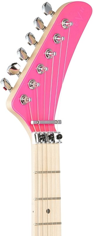 EVH Eddie Van Halen 5150 Series Standard Electric Guitar, Neon Pink, with Maple Fingerboard, Headstock Left Front