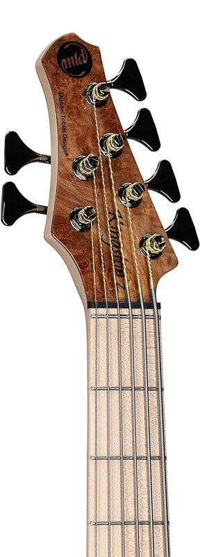MTD Kingston Z6MP Electric Bass, 6-String (with Maple Fingerboard), Natural, Headstock Left Front