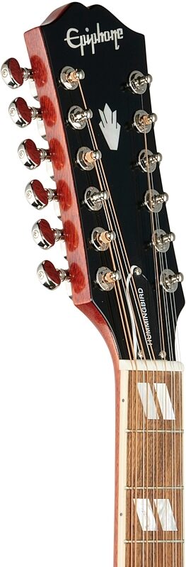 Epiphone Hummingbird 12-String Acoustic-Electric Guitar, Aged Cherry Sunburst, Blemished, Headstock Left Front
