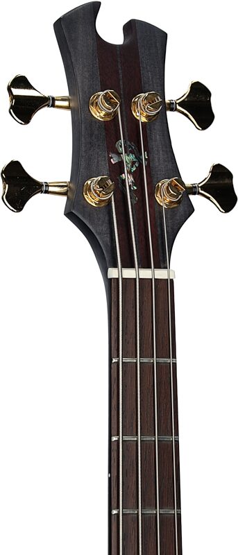 Tobias Classic IV Electric Bass (with Gig Bag), Transparent Black Satin, Headstock Left Front