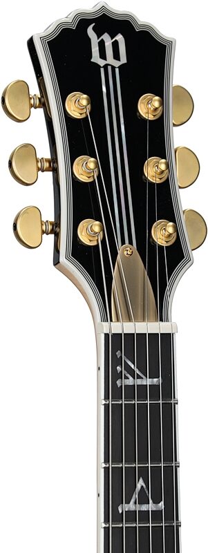 Wylde Audio Goregehn Electric Guitar, Blood River Burl, Headstock Left Front