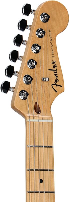 Fender Standard Stratocaster HSS Electric Guitar, with Maple Fingerboard, Aqua Marine Metallic, Headstock Left Front