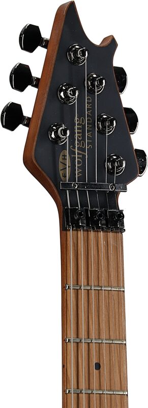 EVH Eddie Van Halen WG Wolfgang Standard Exotic Electric Guitar, with Maple Fingerboard, Zebrawood Natural, Headstock Left Front