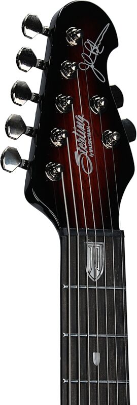Sterling by Music Man MAJ270XFM Majesty 7 Electric Guitar, 7-String, Tiger Eye, Headstock Left Front