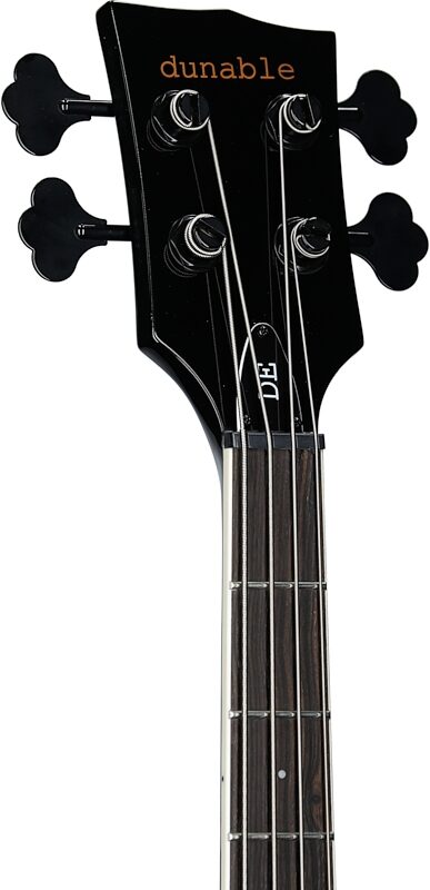 Dunable Gnarwhal DE Bass Guitar (with Gig Bag), Black Gloss, Headstock Left Front
