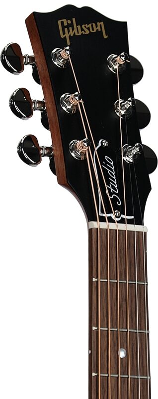Gibson J-45 Studio Walnut Acoustic-Electric Guitar (with Case), Satin Natural, Headstock Left Front