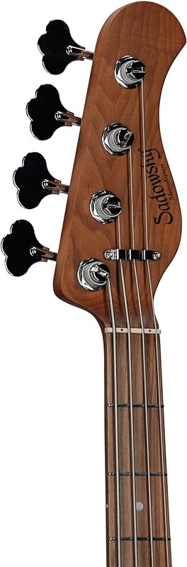 Sadowsky MetroExpress 21-Fret P/J Electric Bass, Morado Fingerboard (with Gig Bag), Black, Headstock Left Front