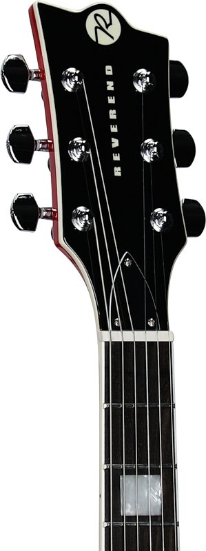 Reverend Sensei RA Electric Guitar, Transparent Cherry, Headstock Left Front