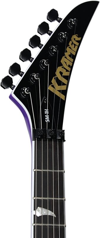 Kramer SM-1H Floyd Rose Electric Guitar, Shockwave Purple, Blemished, Headstock Left Front