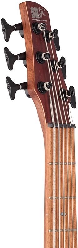 Ibanez SR506E Electric Bass, 6-String, Brown Mahogany, Headstock Left Front
