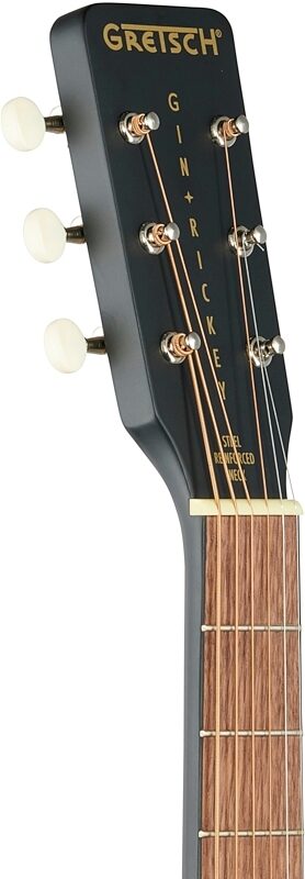 Gretsch G9520E Gin Rickey Acoustic-Electric Guitar, Smokestack Black, Headstock Left Front