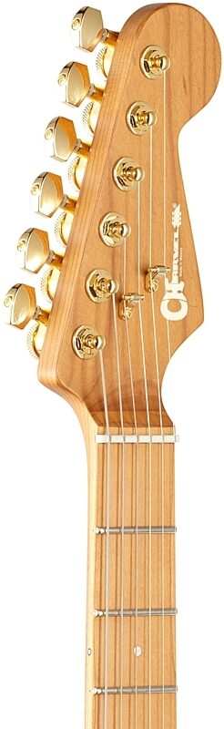 Charvel Pro-Mod DK24 HSH 2PT CM Electric Guitar, Natural Satin, Headstock Left Front