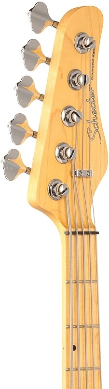 Schecter CV5 Bass Guitar, 5-String, Ivory, Headstock Left Front