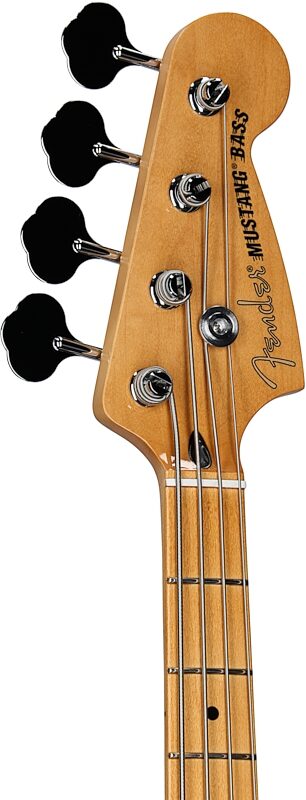 Fender Player II Mustang Electric Bass, with Maple Fingerboard, Polar White, Headstock Left Front